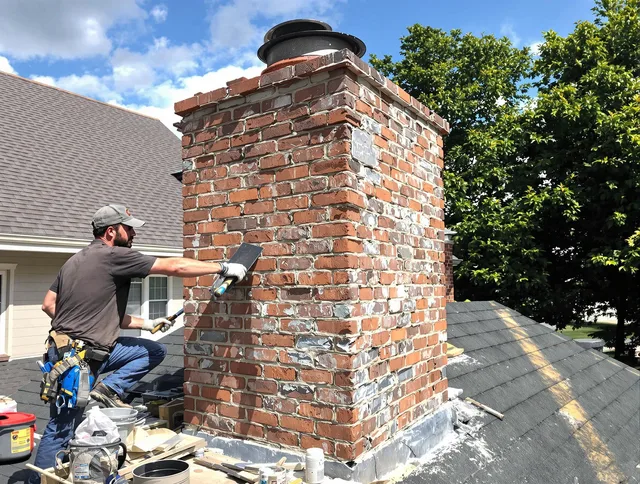 Completed chimney rebuild by Weston Chimney Sweep in Weston, FL
