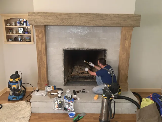 Detailed creosote removal process by Weston Chimney Sweep in Weston, FL