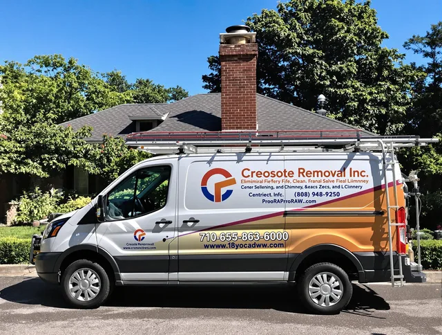 Weston Chimney Sweep technician removing creosote safely in Weston, FL